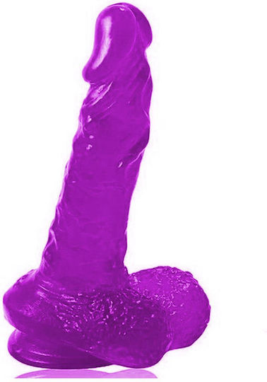 Large Purple Penis With Suction Cup And Testicles 20 Cm