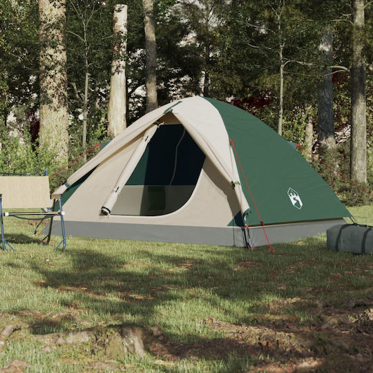 vidaXL Καλοκαιρινή Σκηνή Camping Πράσινη για 6 Άτομα 184x340x190εκ.