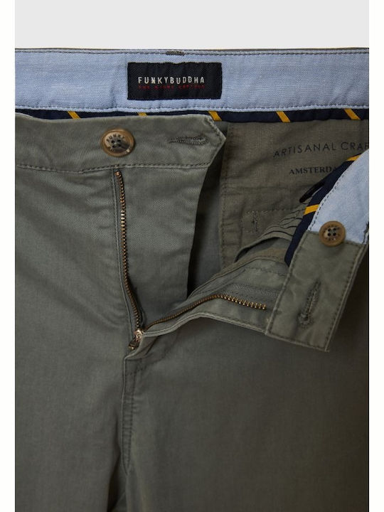Trousers Chino Elastic in Regular Fit Sage Green