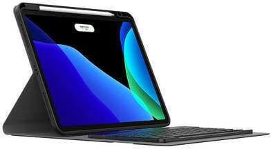 Baseus Brilliance Flip Cover Cu Tastatură În Engleză SUA Gri Pentru iPad Pro 12.9