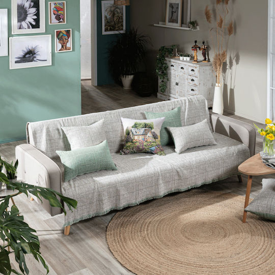 Teoran Teoran Dreisitzer-Sofa Wurf Chenille 180x300cm 08