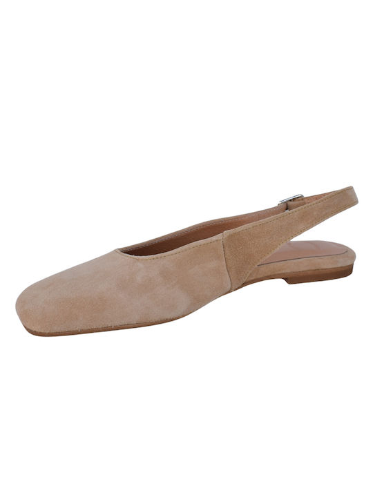 Philio Wildleder Damen Ballerinas in Beige Farbe