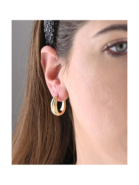 Savvidis Earrings Hoops made of Gold 14K