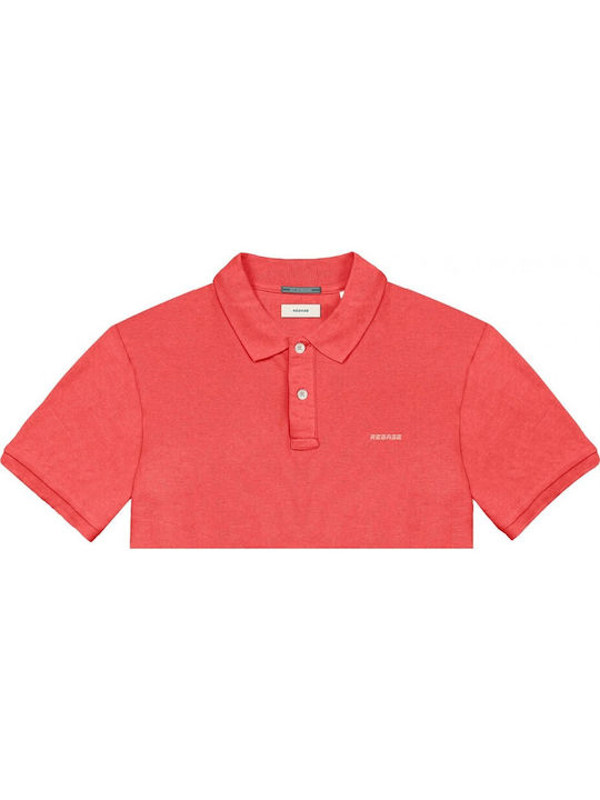 Rebase Herren Kurzarmshirt Polo Coral