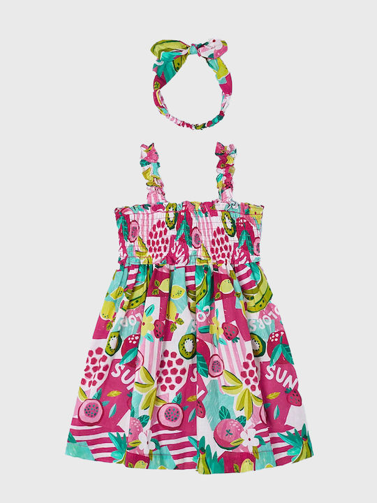 Mayoral Kids Dress Sleeveless Fuchsia