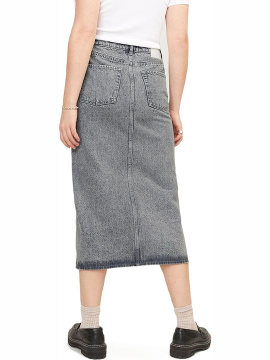 Denim Hoch tailliert Maxi Rock Gray