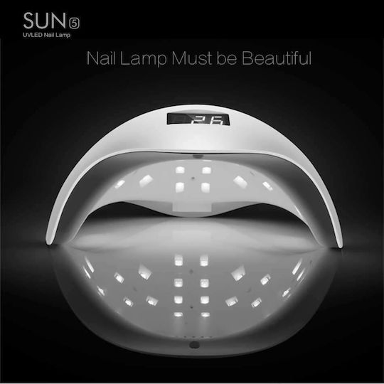 5 Uvled Лампа за изпичане на нокти UV / LED 48W Бял
