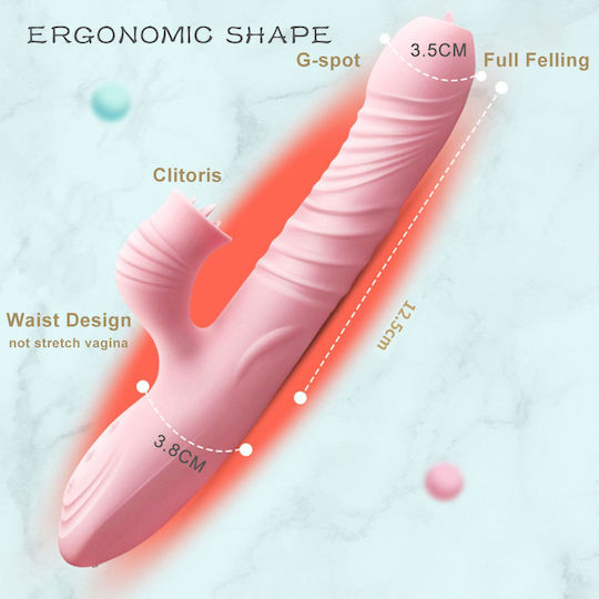 Rabbit Vibrator Heating Nimble Tongue Rotates