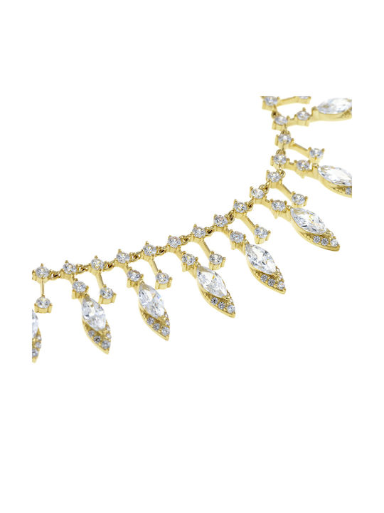 Senzio Belibasakis Necklace from Gold 14K with Zircon