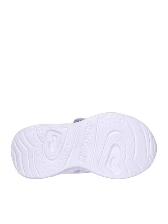 Heart Παιδικά Sneakers με Σκρατς & Φωτάκια Μωβ