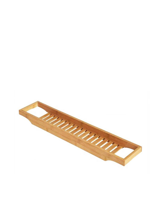 Επιτοίχια Ραφιέρα Μπάνιου Bamboo 70x15x4cm Καφέ