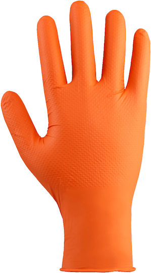Setino Nitrile Orange Γάντια Νιτριλίου Μιας Χρήσης En 420, En 374, En 455, En 16523-1