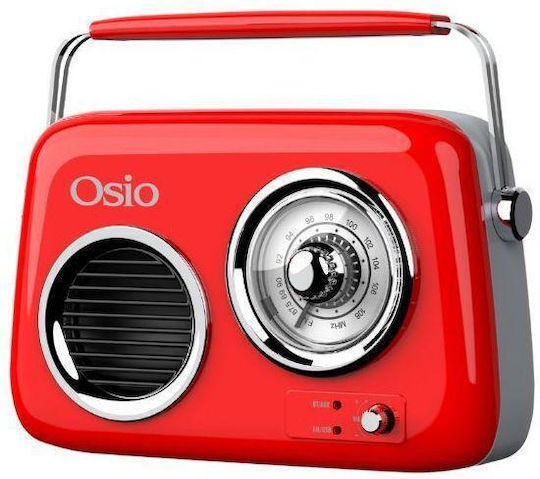 Osio OPR-3040R Retro cu Bluetooth și USB Roșu