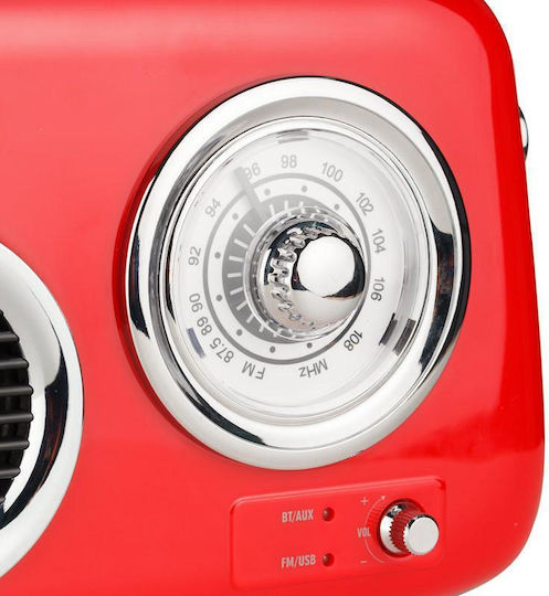 Osio OPR-3040R Retro cu Bluetooth și USB Roșu