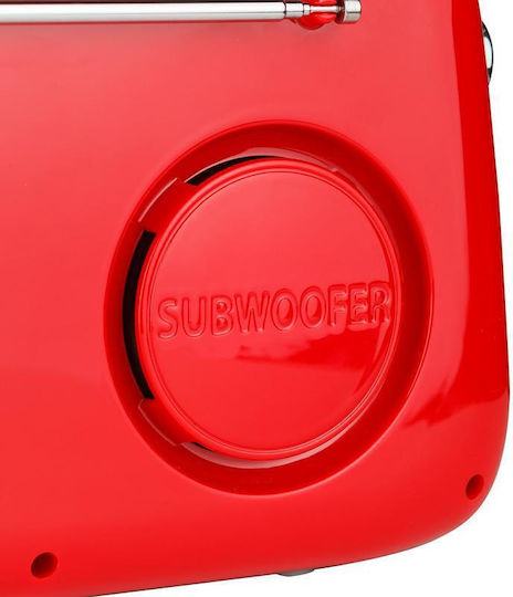 Osio OPR-3040R Retro cu Bluetooth și USB Roșu
