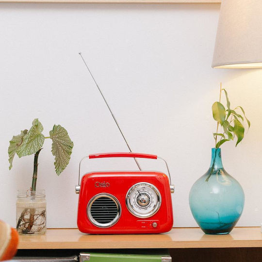 Osio OPR-3040R Retro cu Bluetooth și USB Roșu