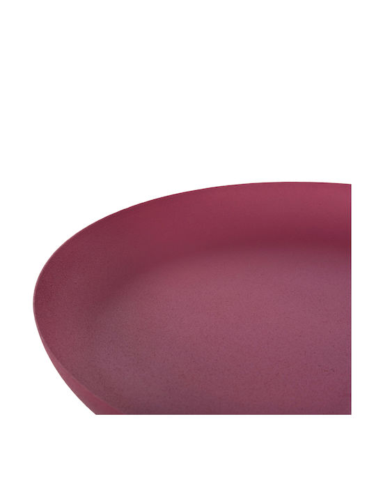 Masă Laterală Rotundă Delbel Metalică Roz L36xL36xÎ49cm