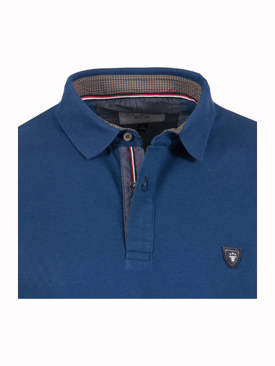 Herren Polohemd Bequeme Linie Rüsche Blk846