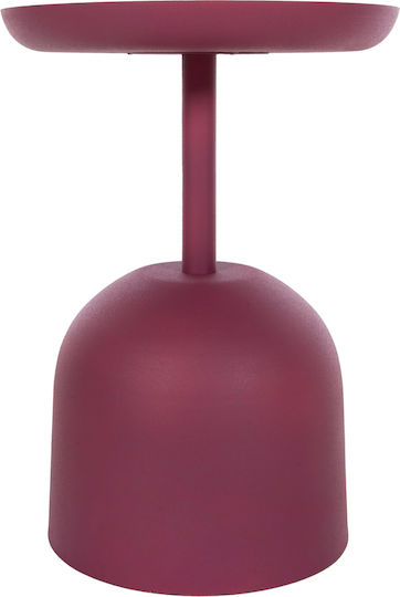 Masă Laterală Rotundă Metalică Roz M36xL36xÎ49cm