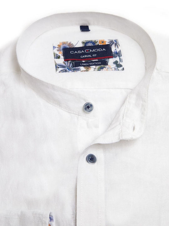 Casa Moda Men's Shirt Long Sleeve Linen White