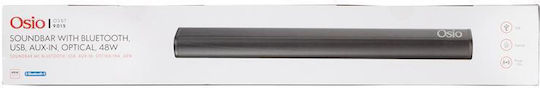 Osio Soundbar Bluetooth and HDMI 48W with Remote Control Black OSBT-9015