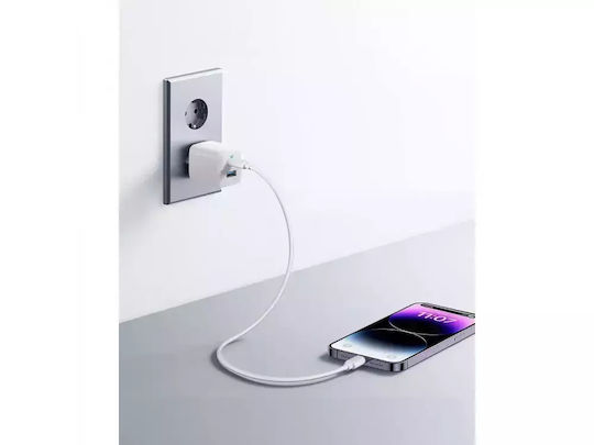 Anker Încărcător Fără Cablu cu Port USB-A și Port USB-C 33W Livrarea energiei Albς (323 Ultra-Compact)