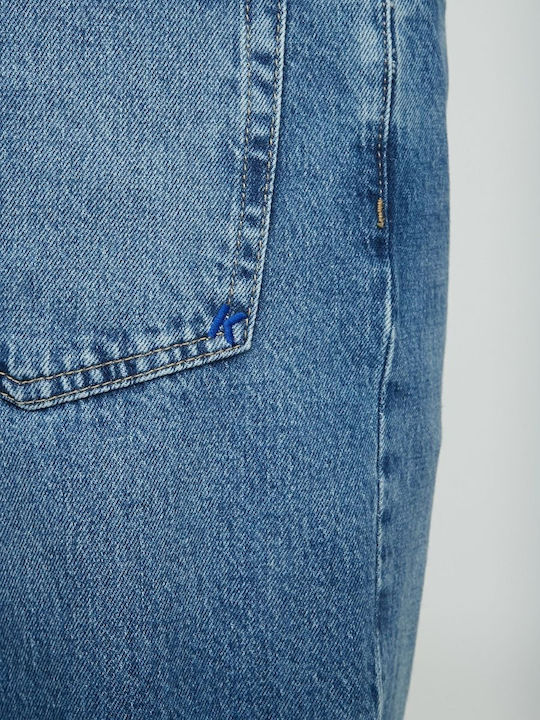 Ανδρικό Παντελόνι Τζιν με Slim Tapered Εφαρμογή Blue Denim
