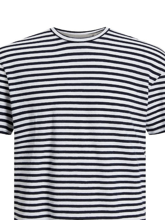 Jack & Jones T-shirt Bărbătesc cu Mânecă Scurtă White-Blue