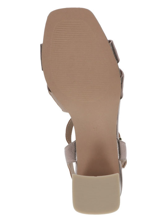Leder Sandalen Bronze