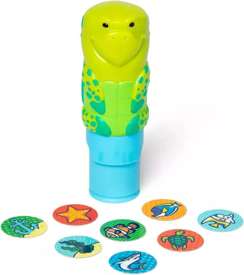 Melissa & Doug Children's Craft Sticker WOW! Activity Book with Sticker Stamp, Turtle for Children 3 Years Kelp