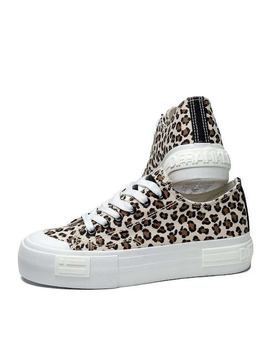 One Way Adidași Flatforms Pentru Femei Leopard