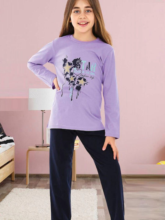 Wiembi Kids Pyjamas Winter Cotton Lila