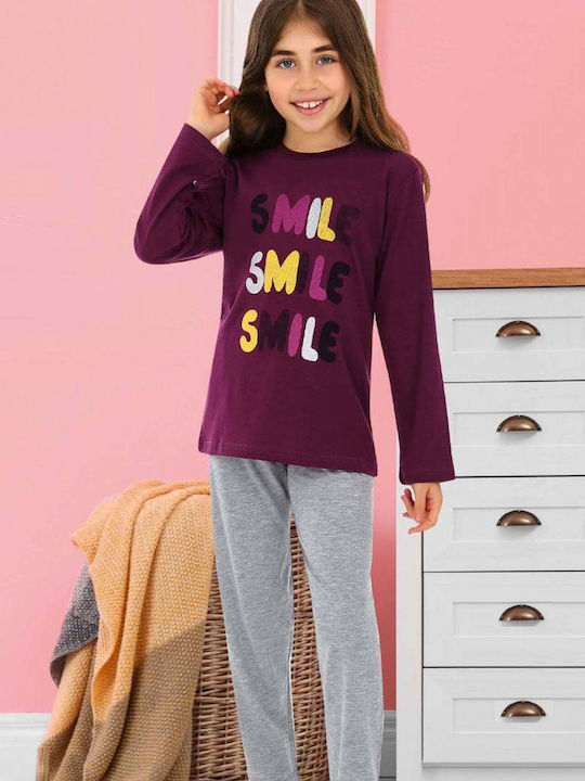 Wiembi Kids Pyjamas Winter Cotton purple