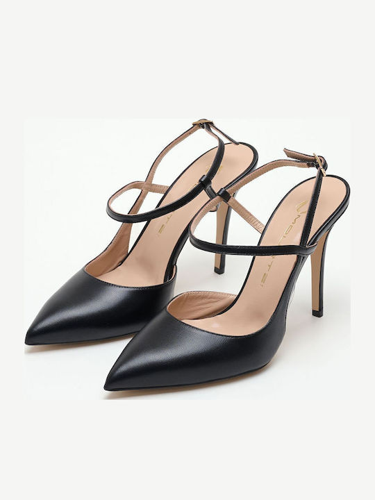 Leather Black Heels