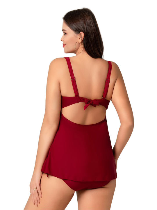 Pretty Lingerie Tankini Swimsuit RED