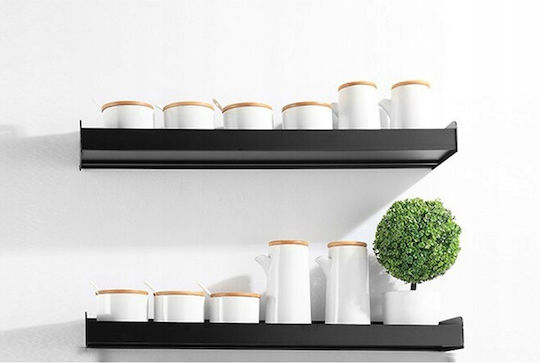 Raft Metalic De Perete 30x13x5.5cm Negru