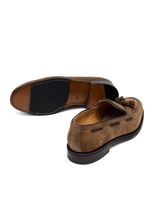 Wildleder Herren Mokassins in Tabac Braun Farbe