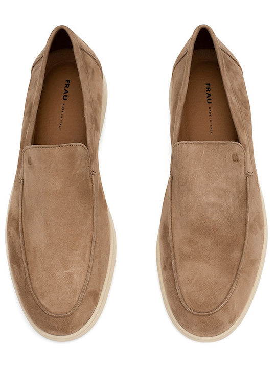 Suede Ανδρικά Μοκασίνια σε Ταμπά Χρώμα