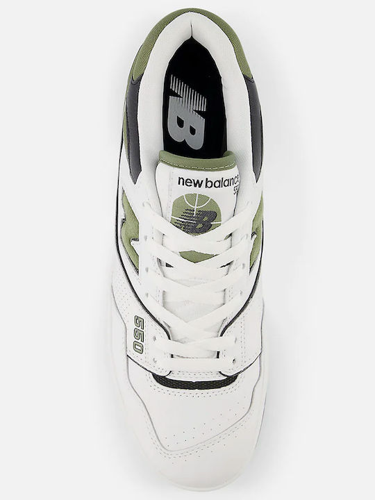 550 Court Sneakers White / Dark Olive