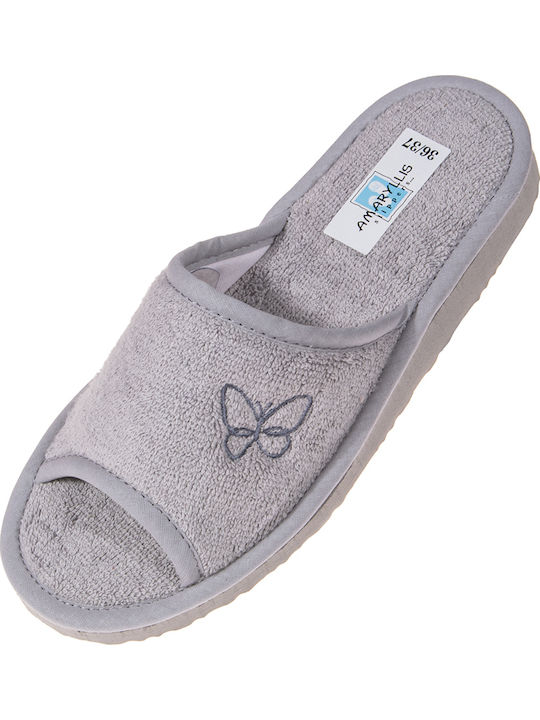 7312-0 Terry Winter Women's Slippers Gray