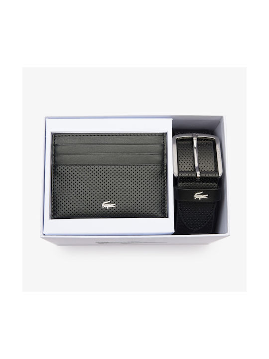 Комплект Подарък Колан - Калъф за Карти Lacoste Rc4092-000 Черен