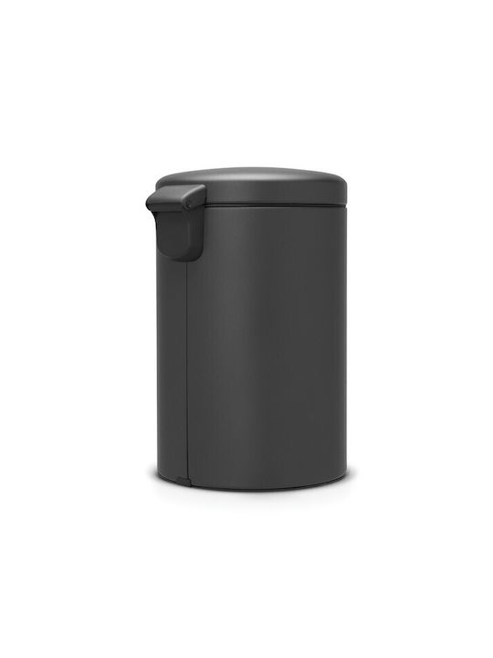 Brabantia Plastic Waste Bin with Pedal Grey 20L
