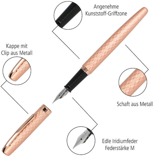 Online Σετ Στυλό Ballpoint Medium με Πένα Medium Μαύρο σε Θήκη