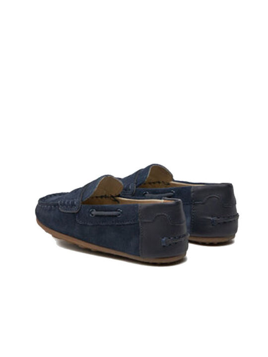 Mayoral Boys Leather Moccasins Navy Blue