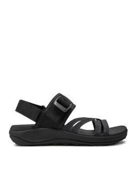 District Flache Sandalen für Damen in Schwarz Farbe