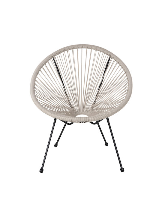 Outdoor-Sessel Rattan Black-creek 71x72x80εκ.