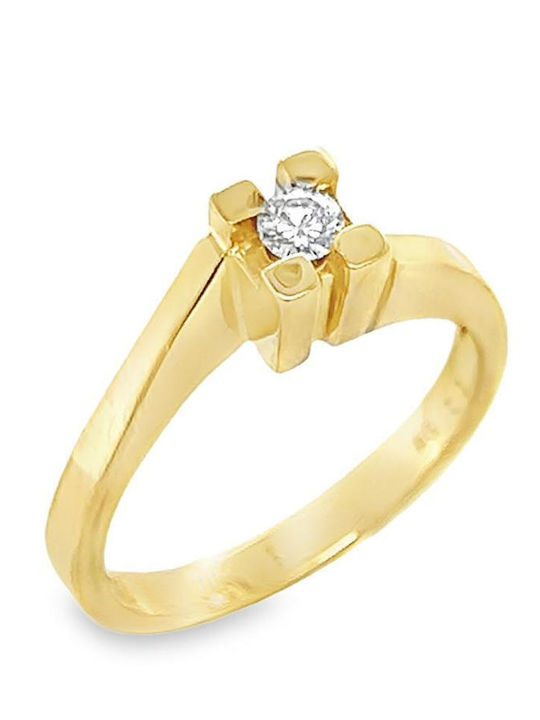 18K Gold and Diamond Mono Ring Rn09409