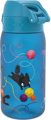 Plastic Pod Bottle 350ml Ion8 with Cats - Blue