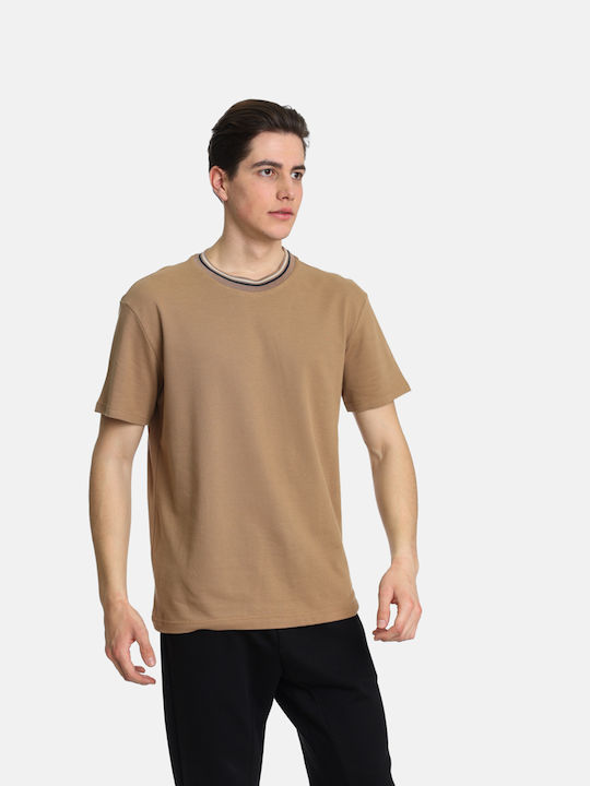 Paco & Co Men's Short Sleeve T-shirt Tabac Brown