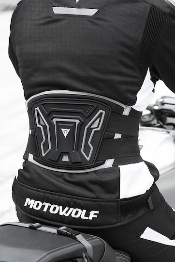 Motowolf Safety Belt For Motorcyclists With Elastic Cushion And Adjustable Fastening System, Ideal For Motorcycle Rides, Red